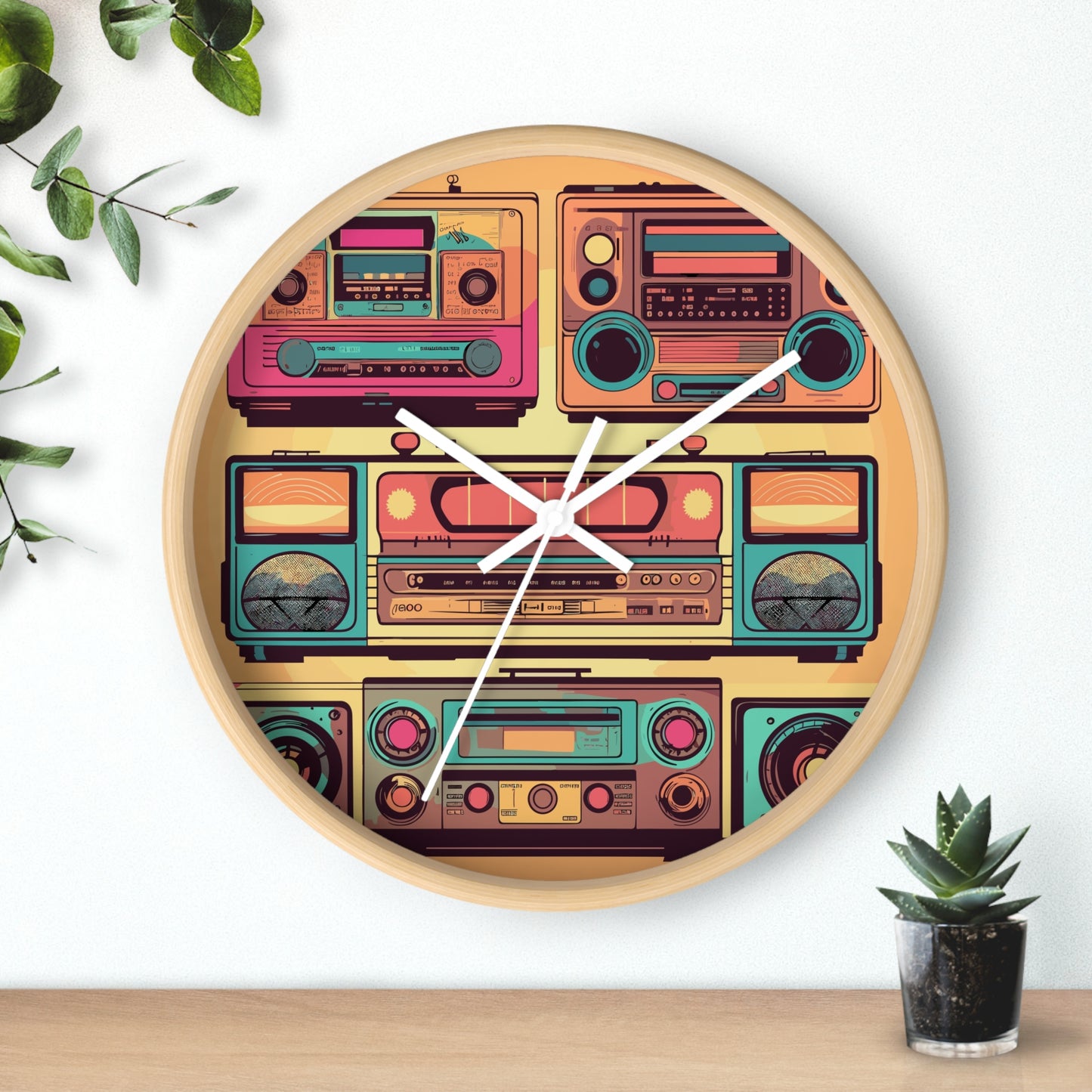 Boombox Collection Wall Clock