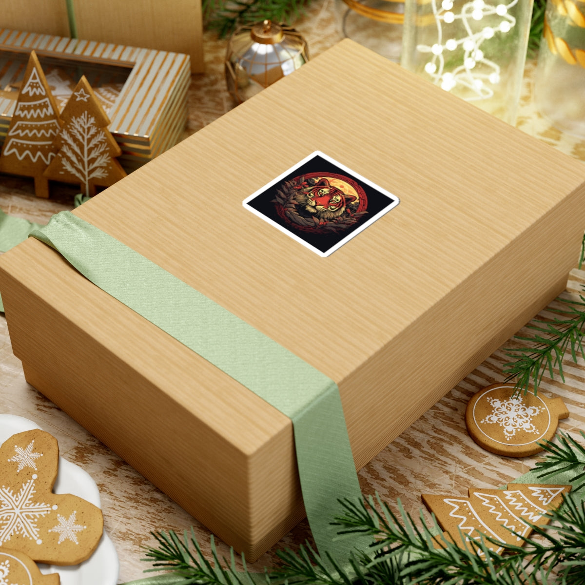 Tiger Wreath Sticker