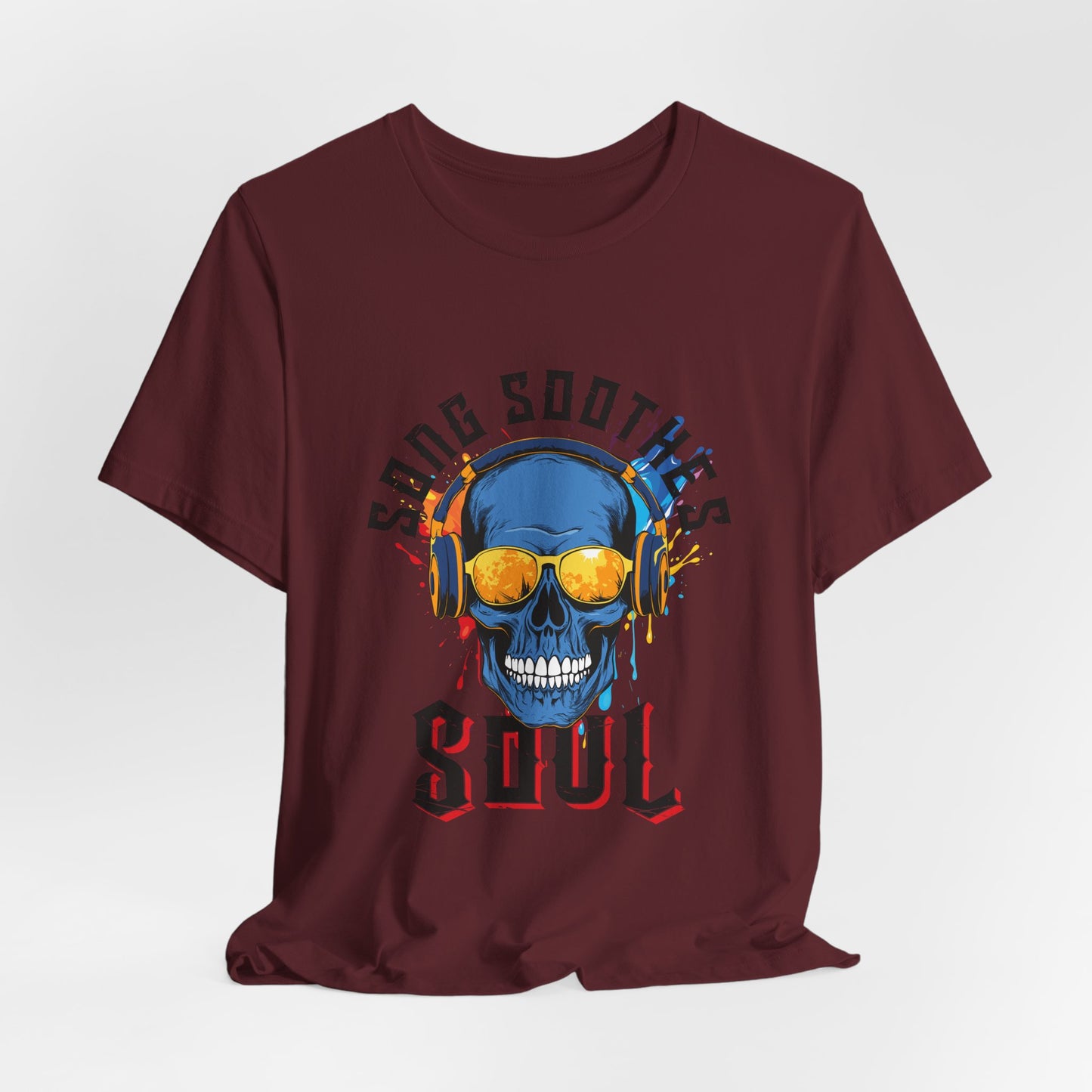 Song Soothes the Soul Skull Headphones Tee
