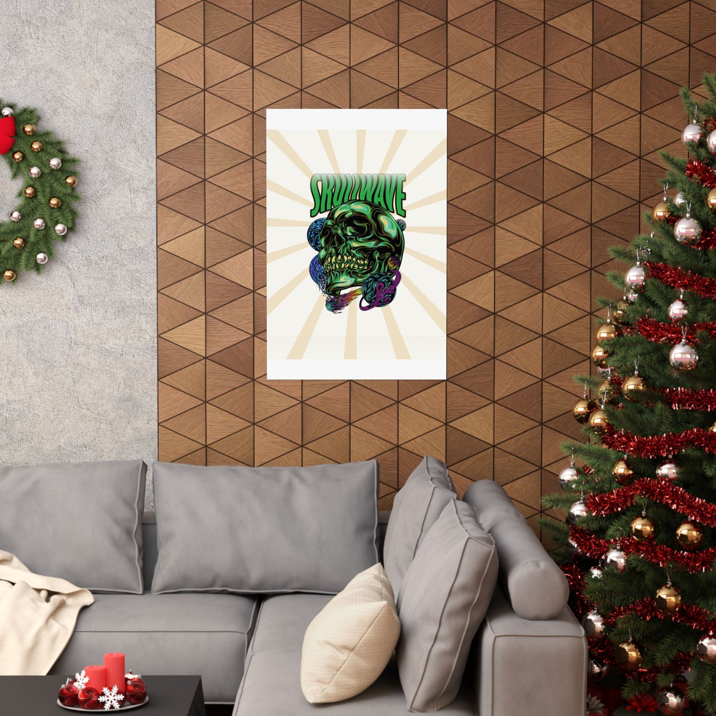 Skullwave Retro Poster