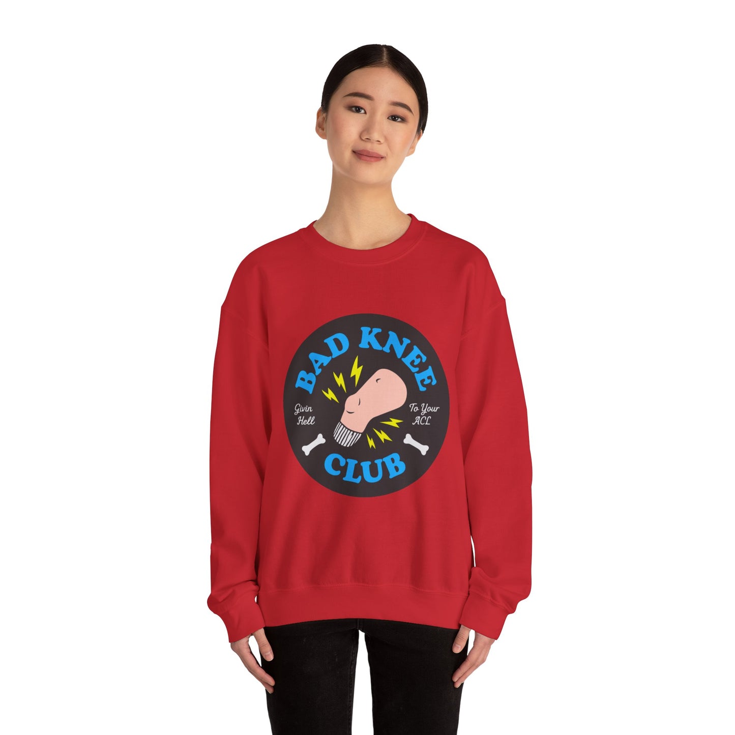 Bad Knee Club sweatshirt | Funny knee pain graphic crewneck