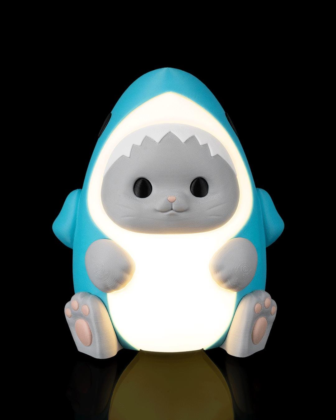 Sharkitty Table Lamp: Kawaii Cat Shark Night Light
