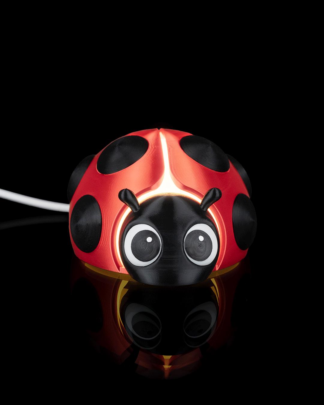 Ladybug Table Lamp: Kawaii LED Night Light, Cozy Kids Room Decor
