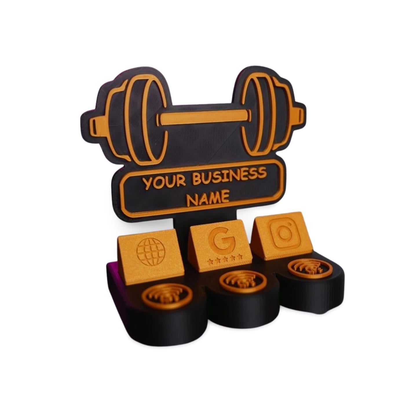 Custom NFC Review Stand | Google, TikTok, Facebook & Website | Tap to Review Sign | Small Business Marketing Display