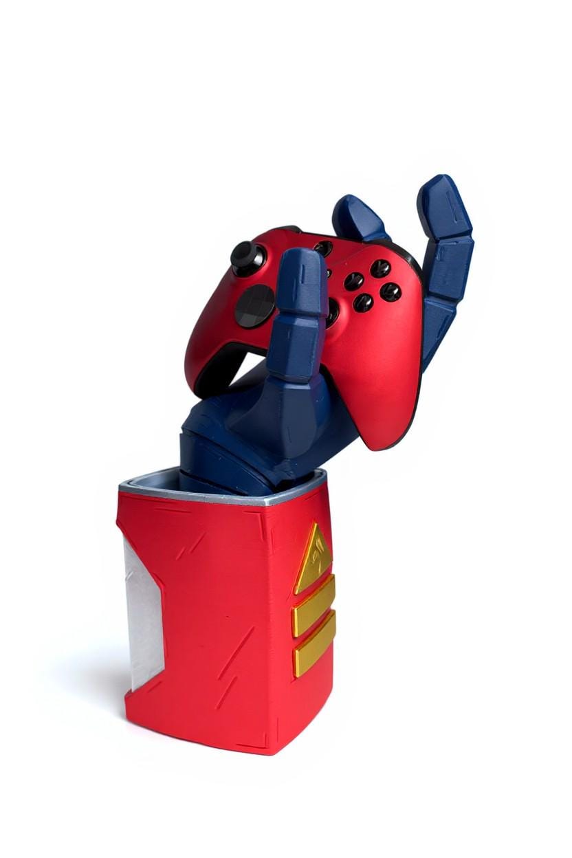 Heroic Robot Hand Controller Stand | 3D Printed Gamer Desk Decor