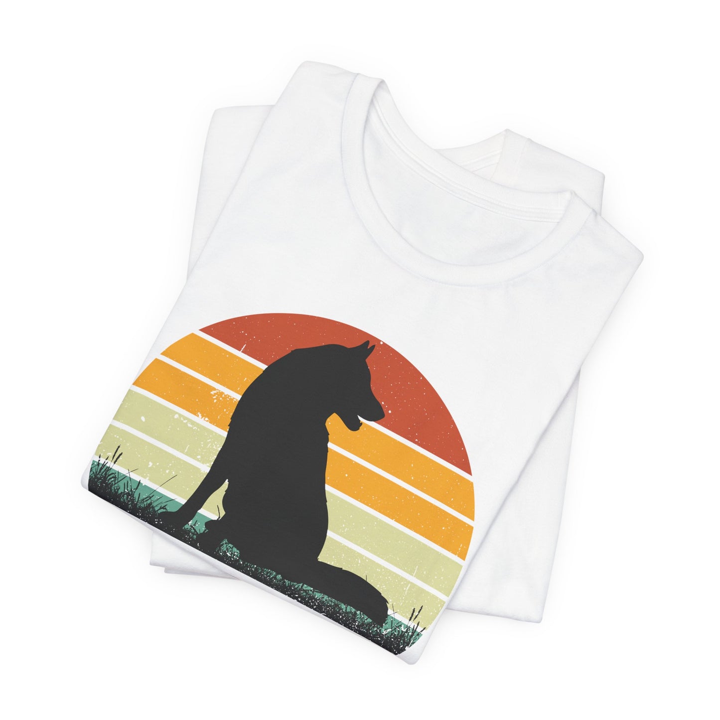 Best Dog Dad Ever Retro Sunset Tee