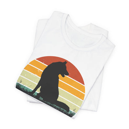 Best Dog Dad Ever Retro Sunset Tee