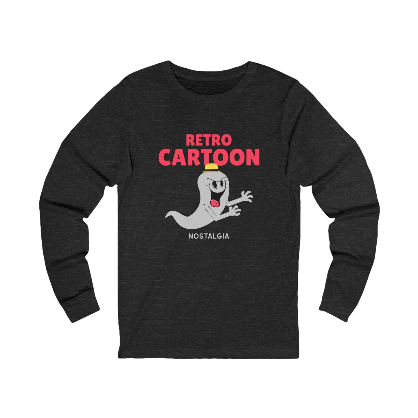 Retro Cartoon Ghost Long Sleeve Tee