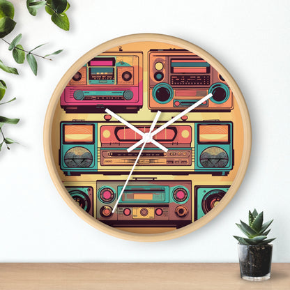 Boombox Collection Wall Clock