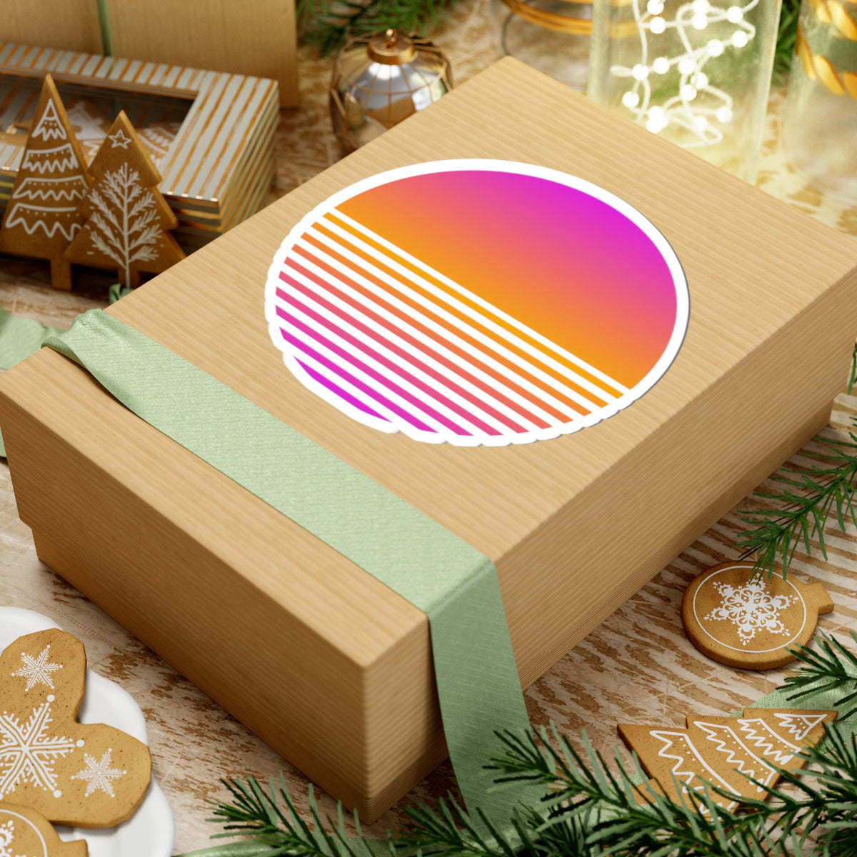 Sunset Grid Sticker
