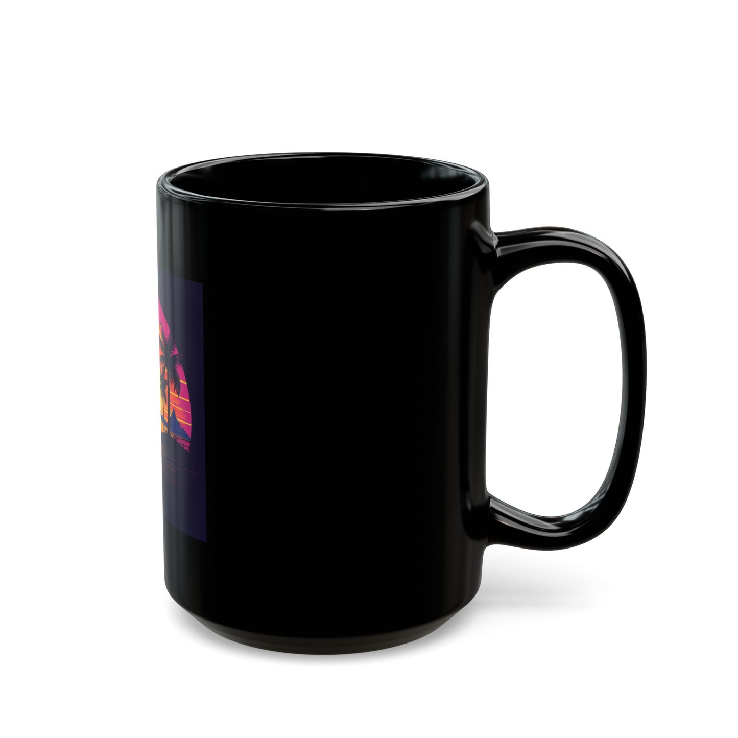 Neon Lagoon Black Mug