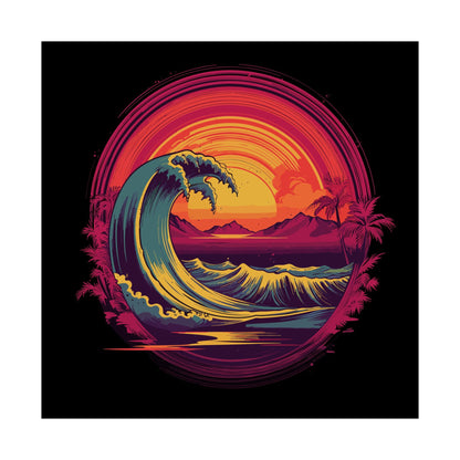 The Big Wave Square Art Print