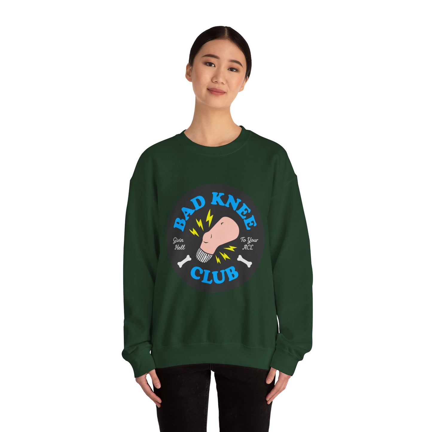 Bad Knee Club sweatshirt | Funny knee pain graphic crewneck