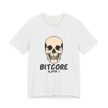 Bitcore Player 1 Pixel Skull Tee
