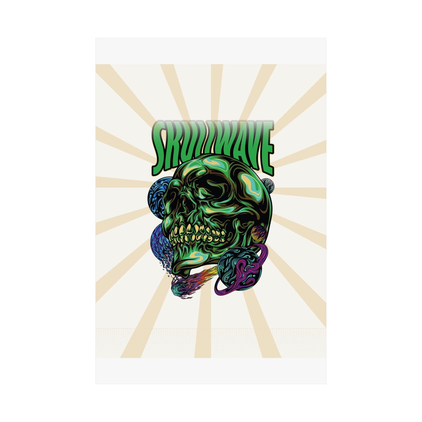 Skullwave Retro Poster