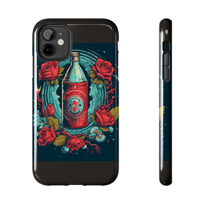 Soda & Roses retro vintage art tough phone case with vintage soda pop design