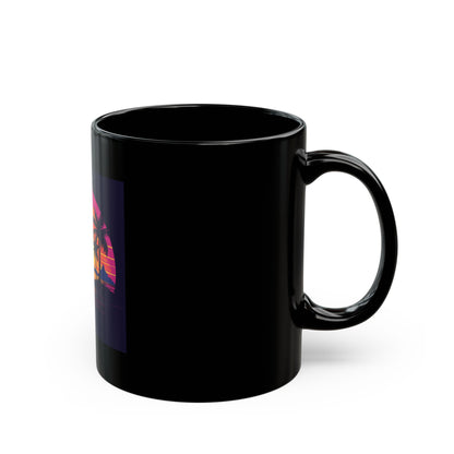 Neon Lagoon Black Mug