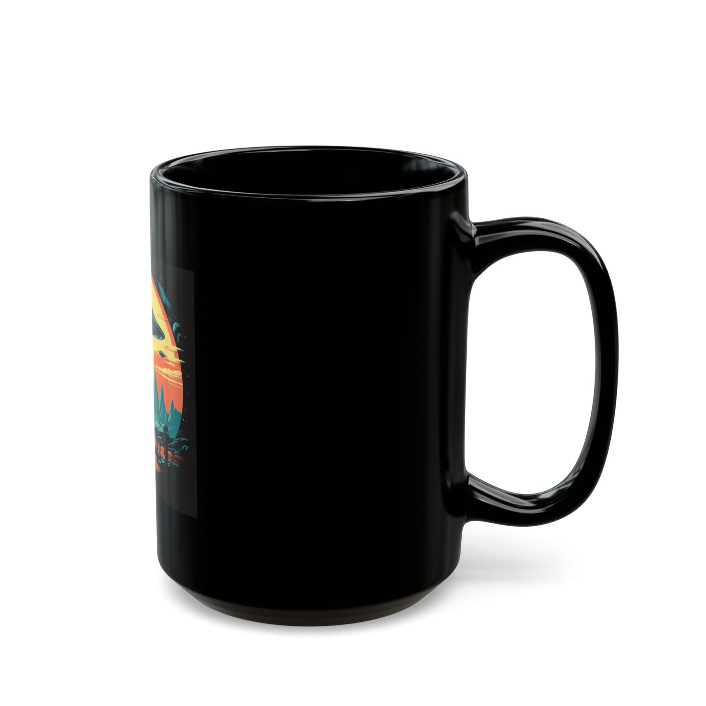 UFO Fleet Black Mug