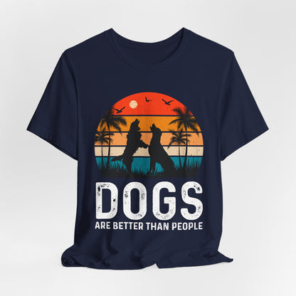 Dogs Are Better Than People Beach Sunset Tee