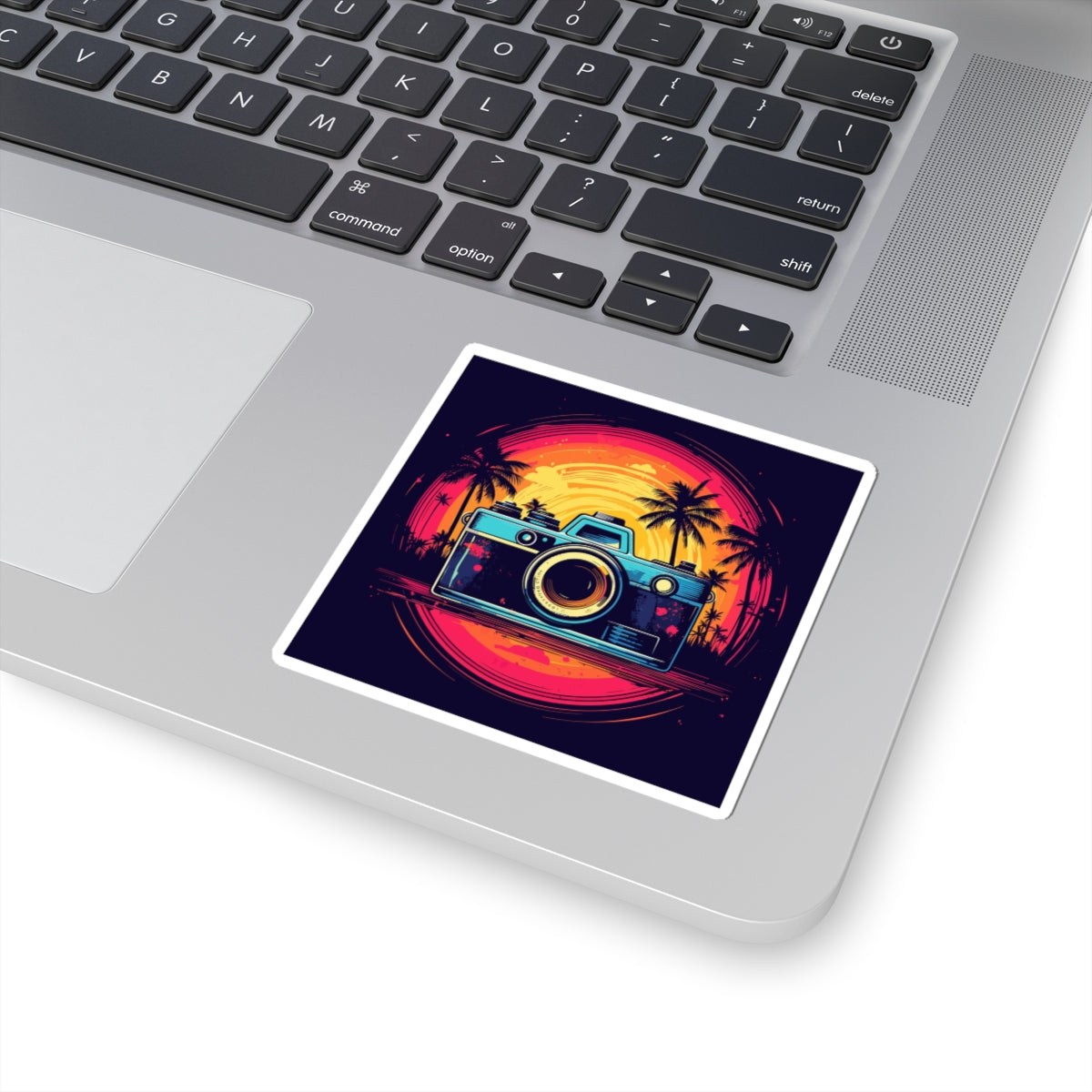 Retro Camera Sunset Sticker