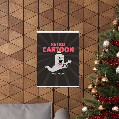 Retro Cartoon Ghost Retro Poster