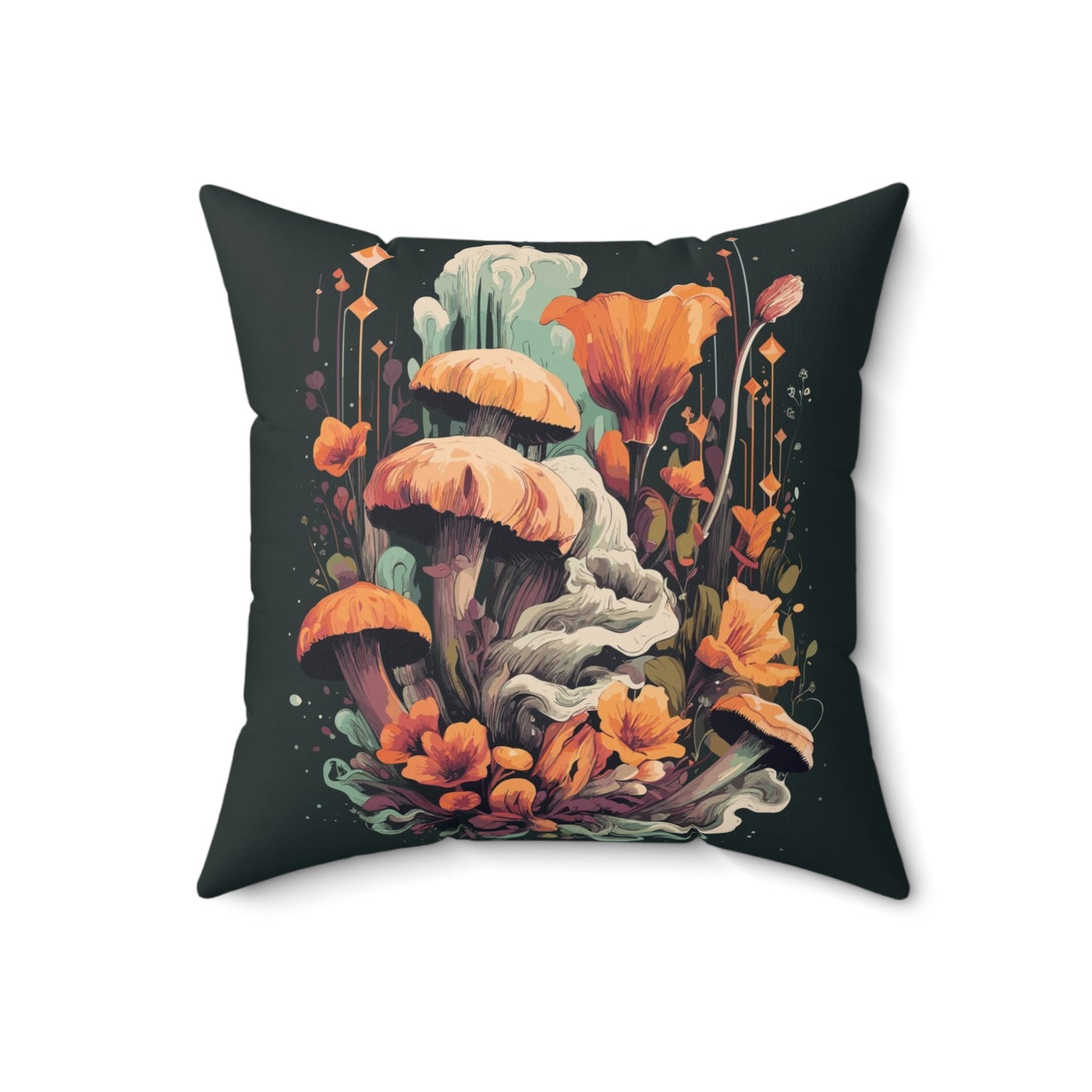 Midnight Garden Throw Pillow