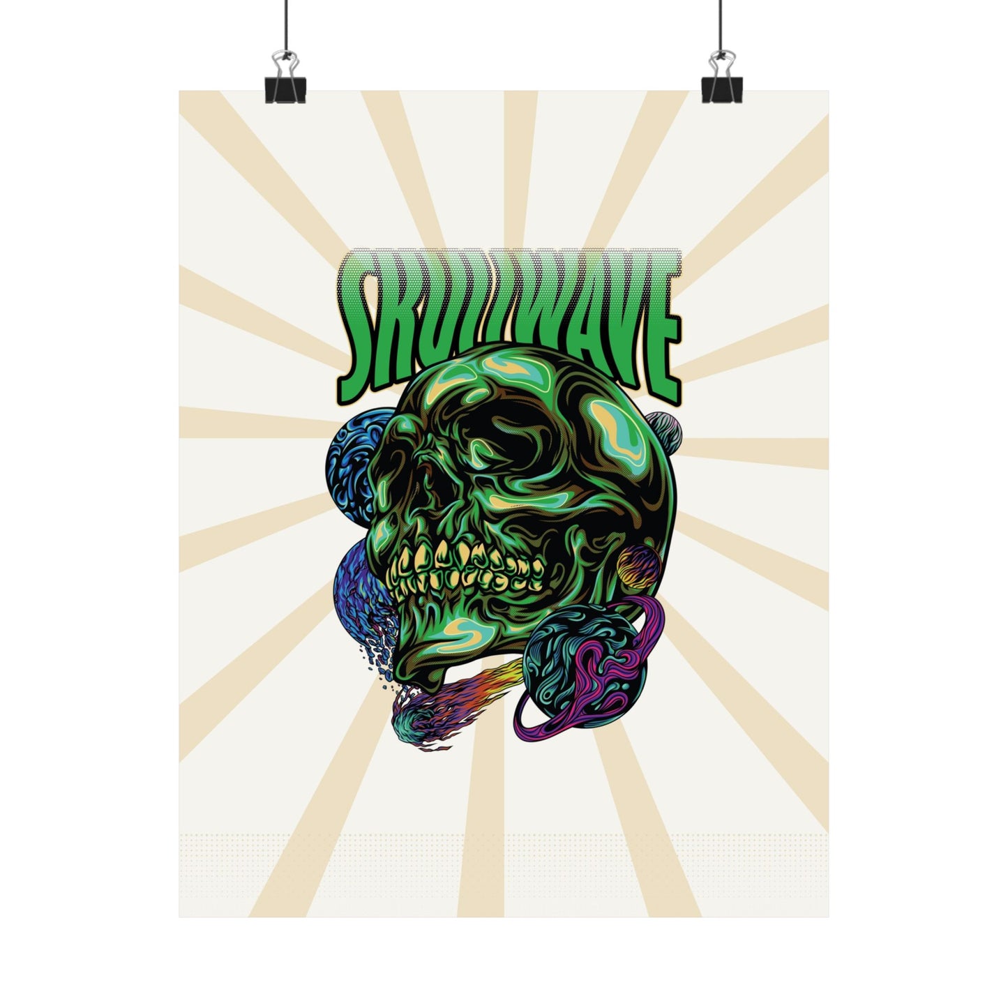 Skullwave Retro Poster