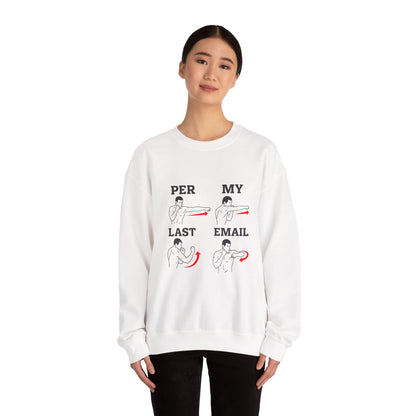 Per My Last Email Sweatshirt | Funny Office Humor Crewneck | Workplace Sarcasm Sweatshirt | Corporate Meme Sweater