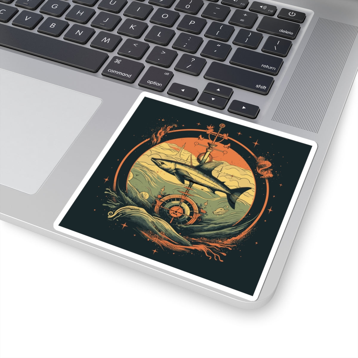 Shark Compass Sticker