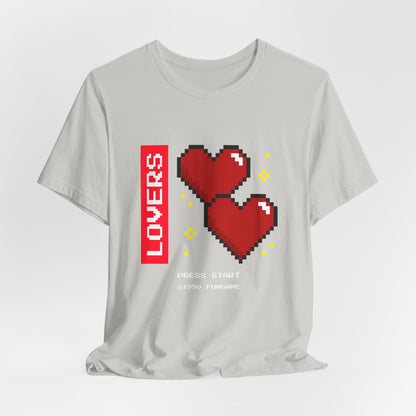 Lovers Press Start Pixel Hearts Tee
