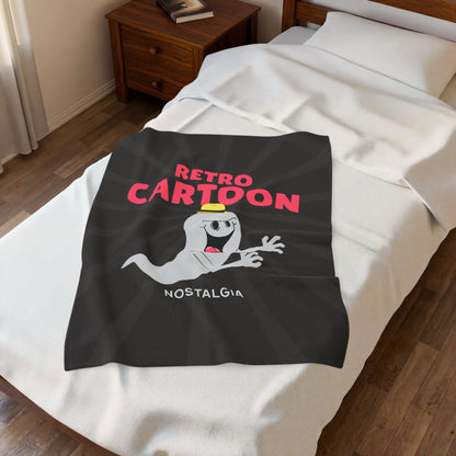 Retro Cartoon Ghost Velveteen Plush Blanket