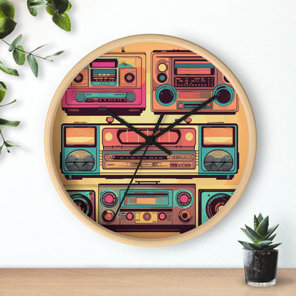 Boombox Collection Wall Clock