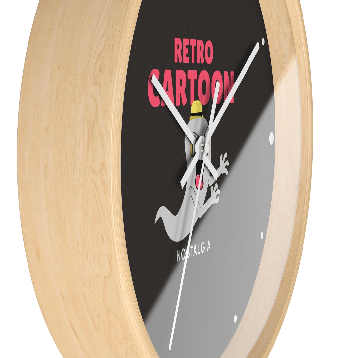 Retro Cartoon Ghost Wall Clock