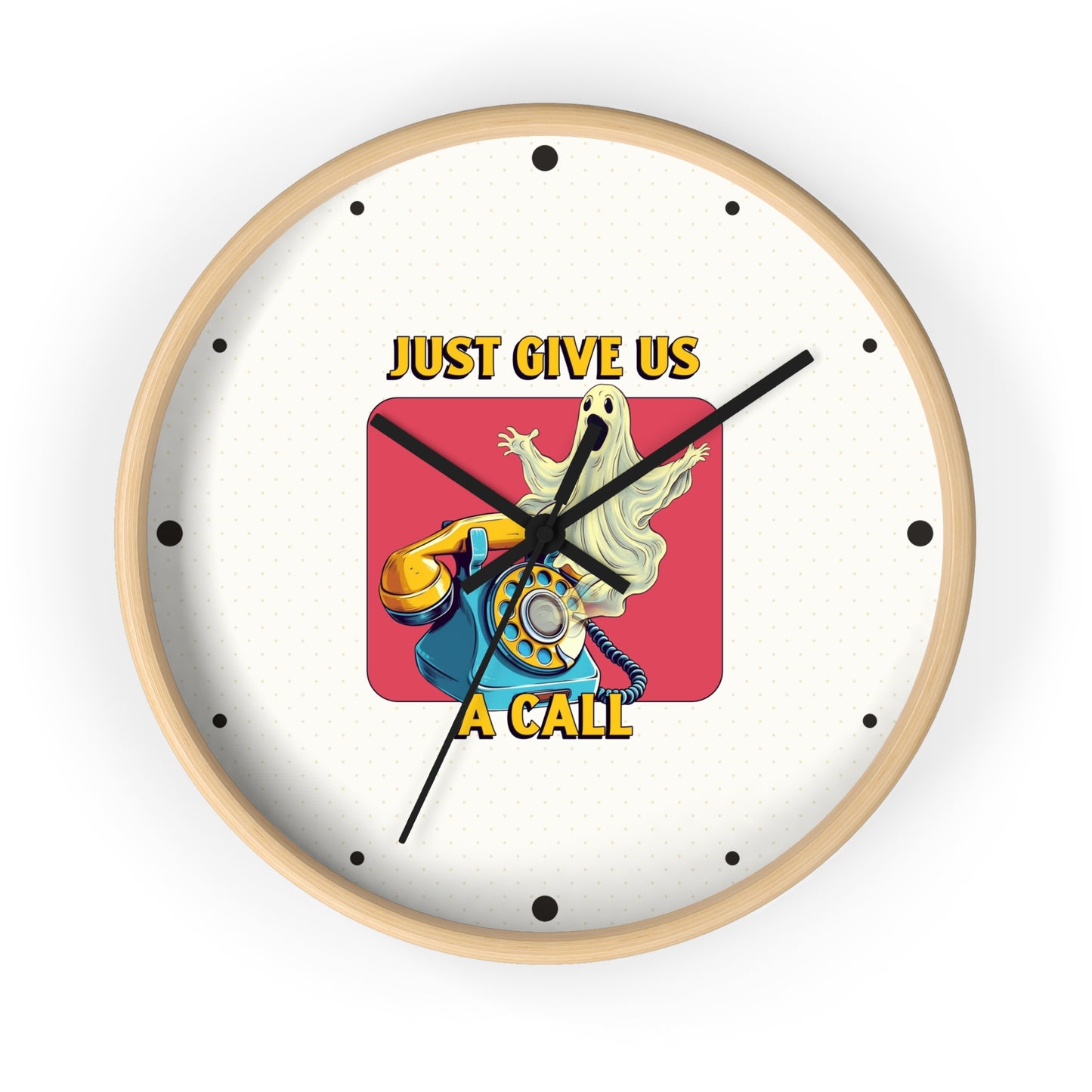 Just Give Us a Call Wall Clock