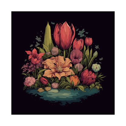 Tulip Garden Square Art Print