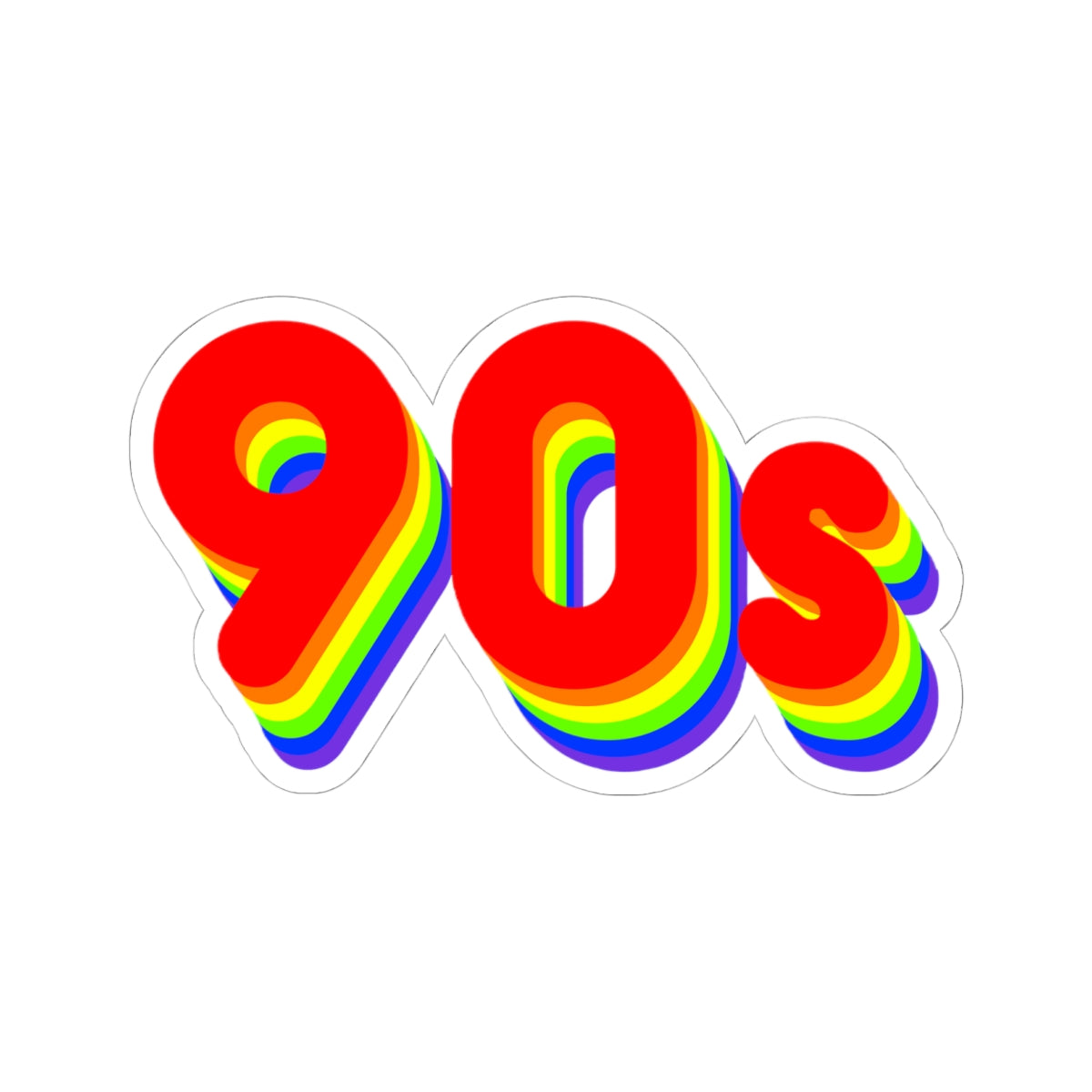 90's Rainbow Sticker