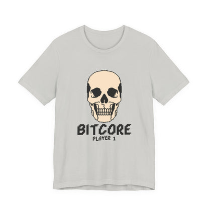 Bitcore Player 1 Pixel Skull Tee