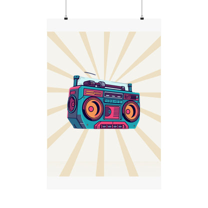Retro Boombox Retro Poster