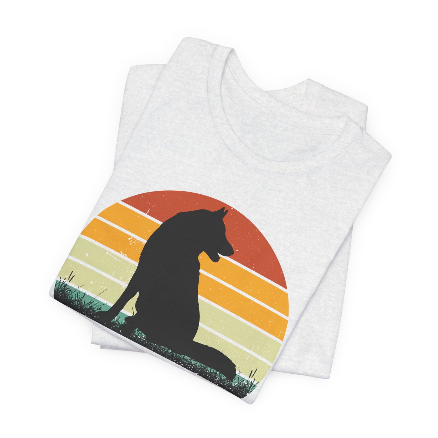 Best Dog Dad Ever Retro Sunset Tee
