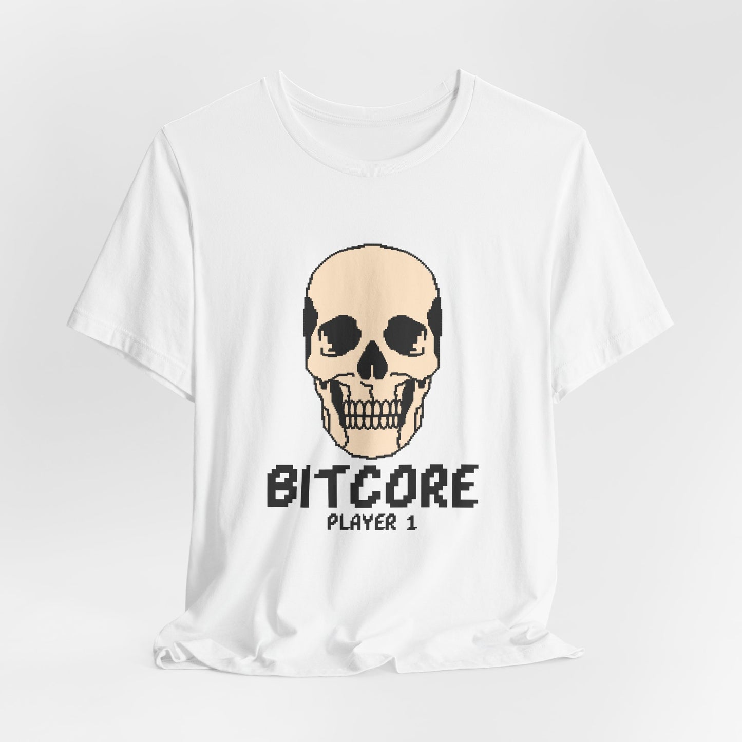 Bitcore Player 1 Pixel Skull Tee