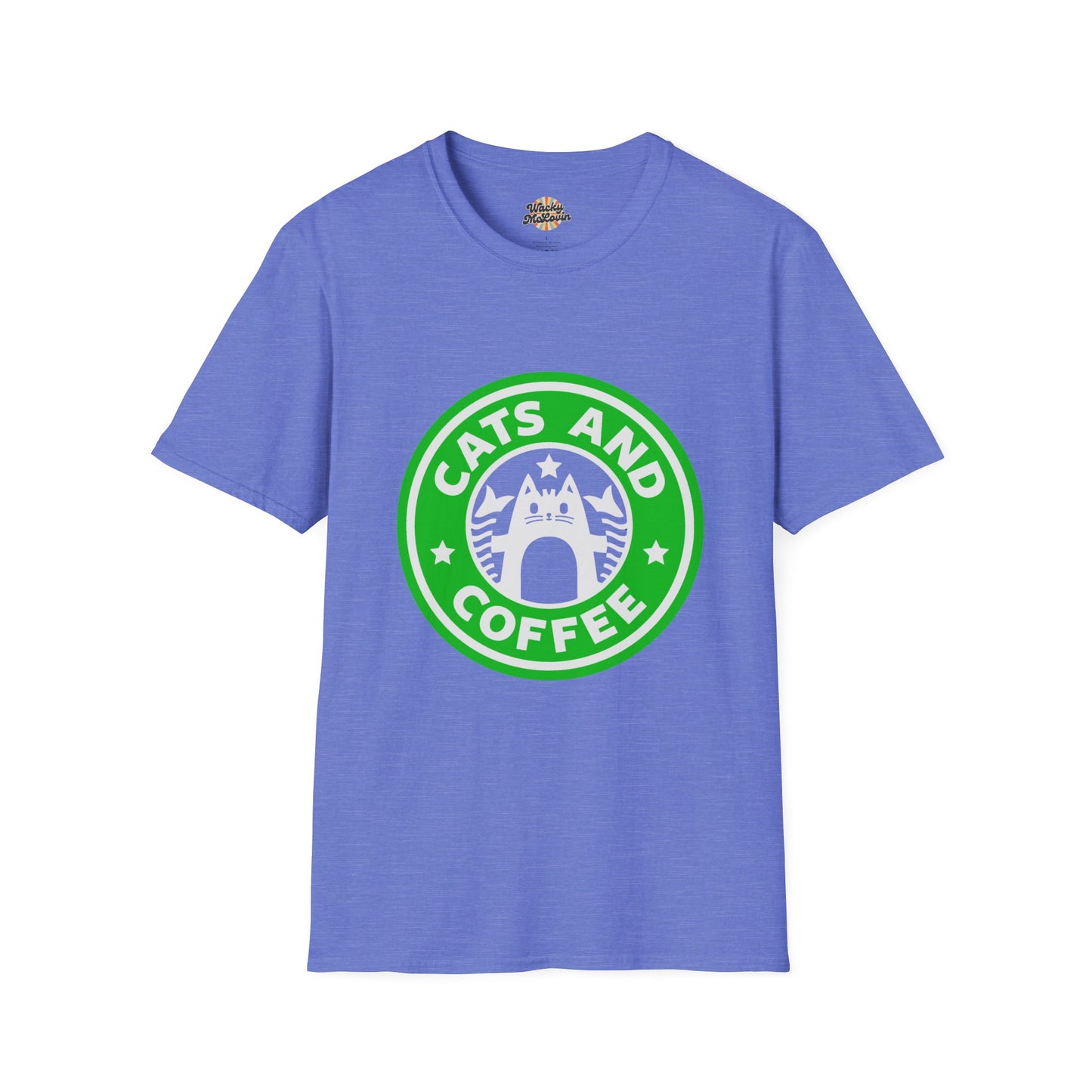 Cats And Coffee Retro Café Tee