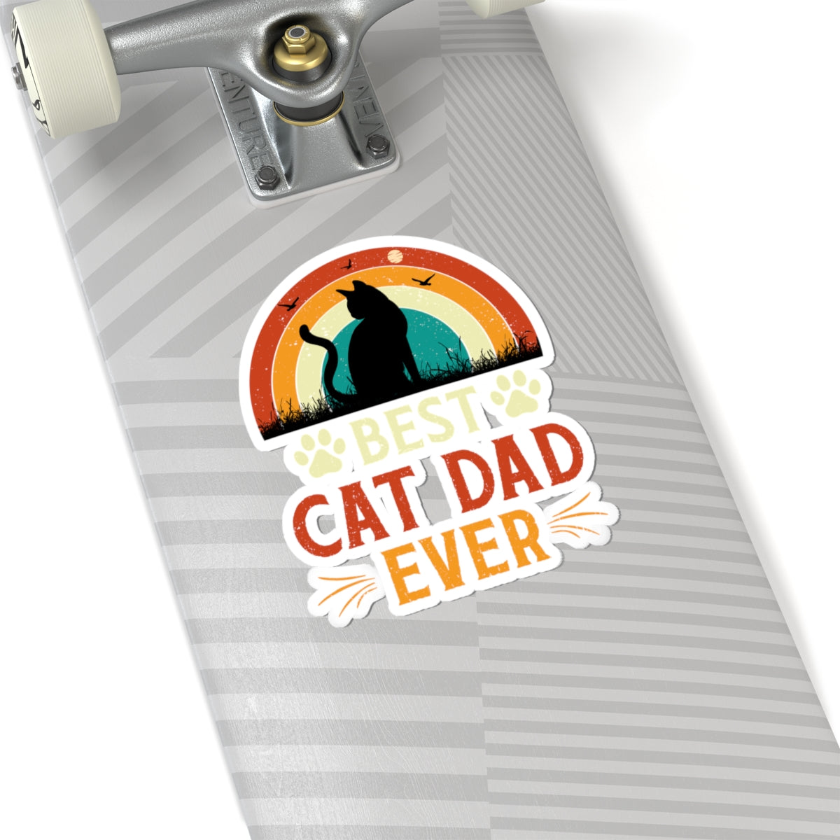 Best Cat Dad Ever Kiss-Cut Sticker