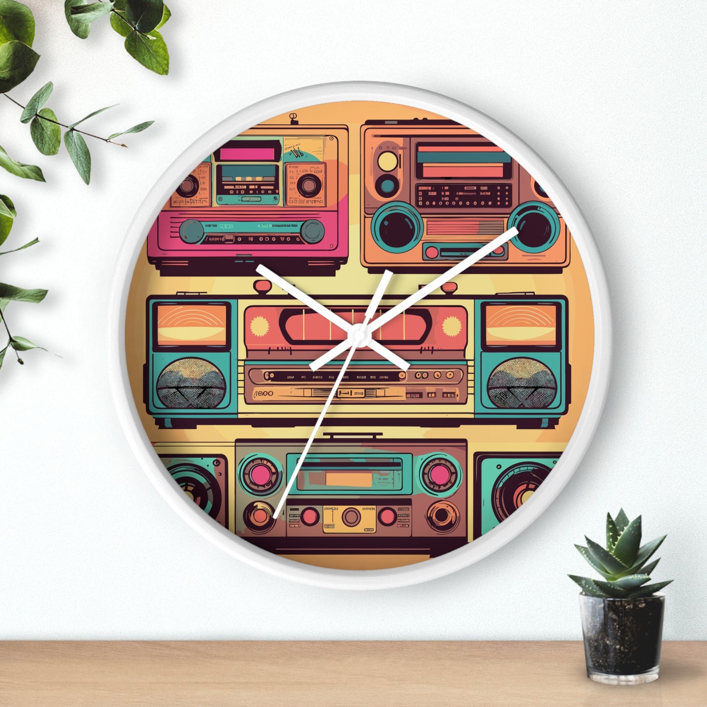 Boombox Collection Wall Clock