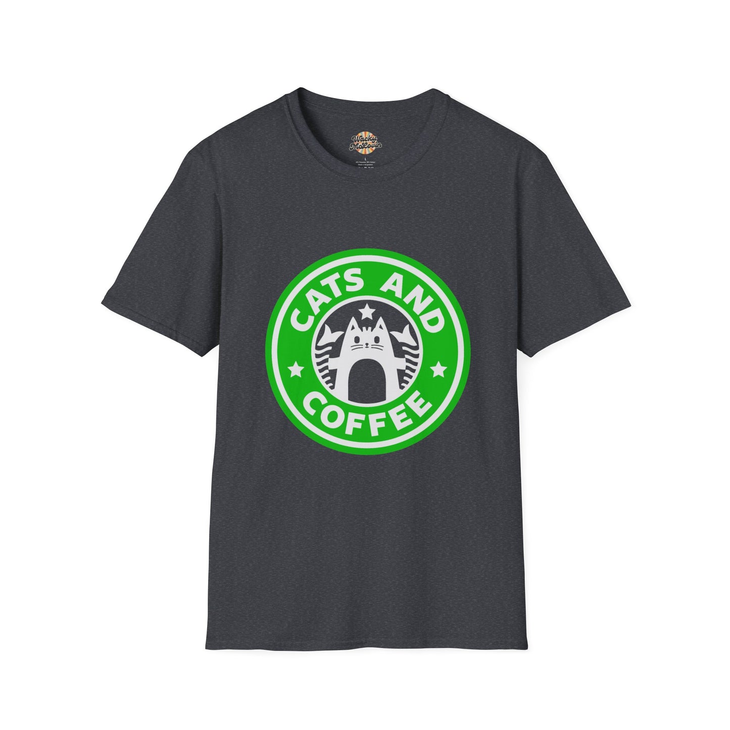Cats And Coffee Retro Café Tee