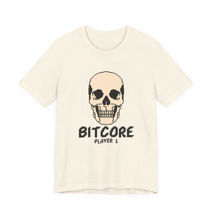 Bitcore Player 1 Pixel Skull Tee