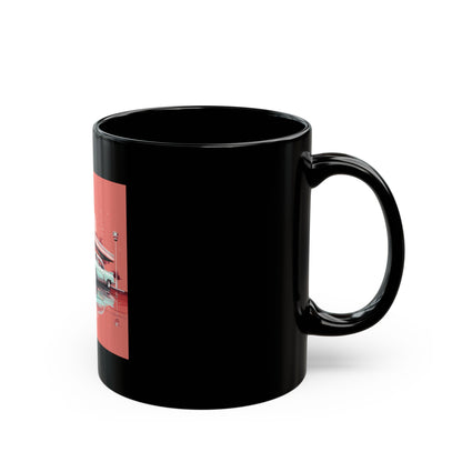 Chrome & Neon Diner Black Mug