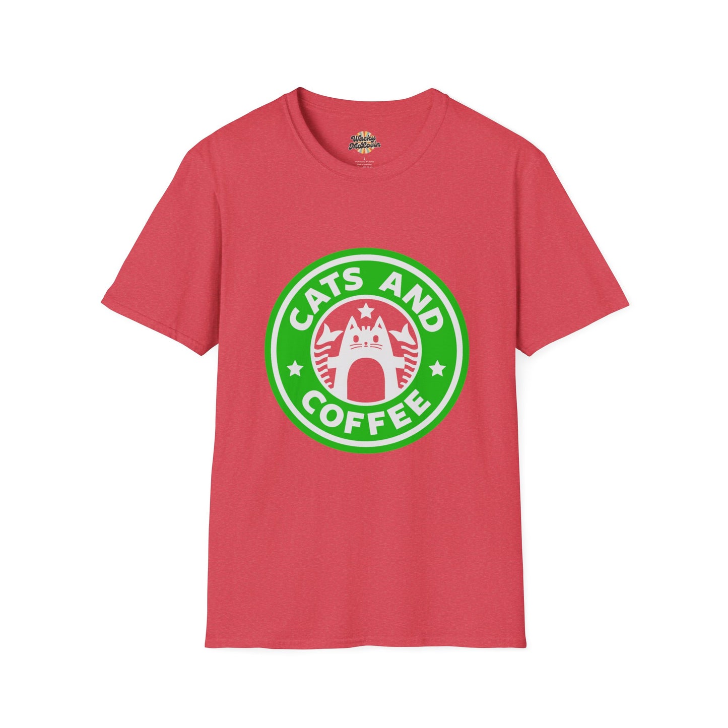 Cats And Coffee Retro Café Tee