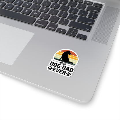 Best Dog Dad Ever Kiss-Cut Sticker