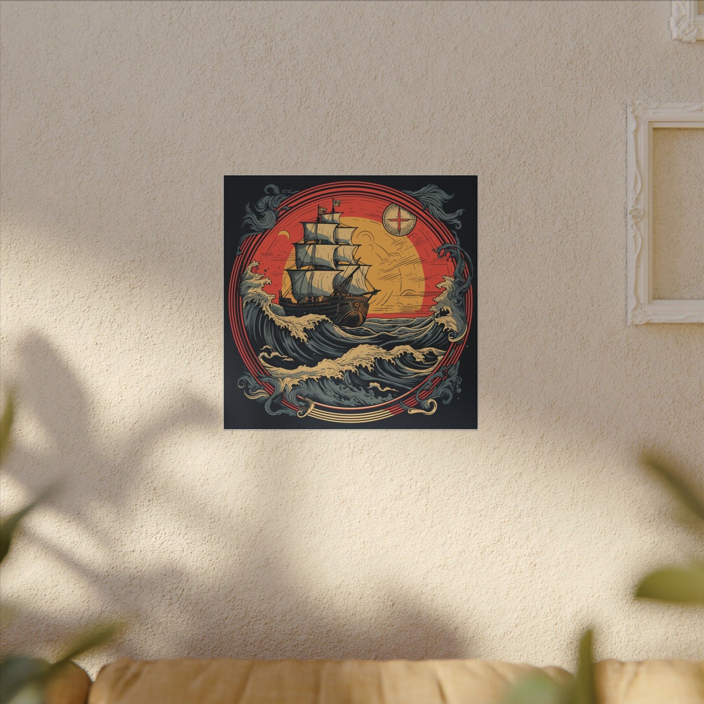 Tall Ship Storm Canvas Print