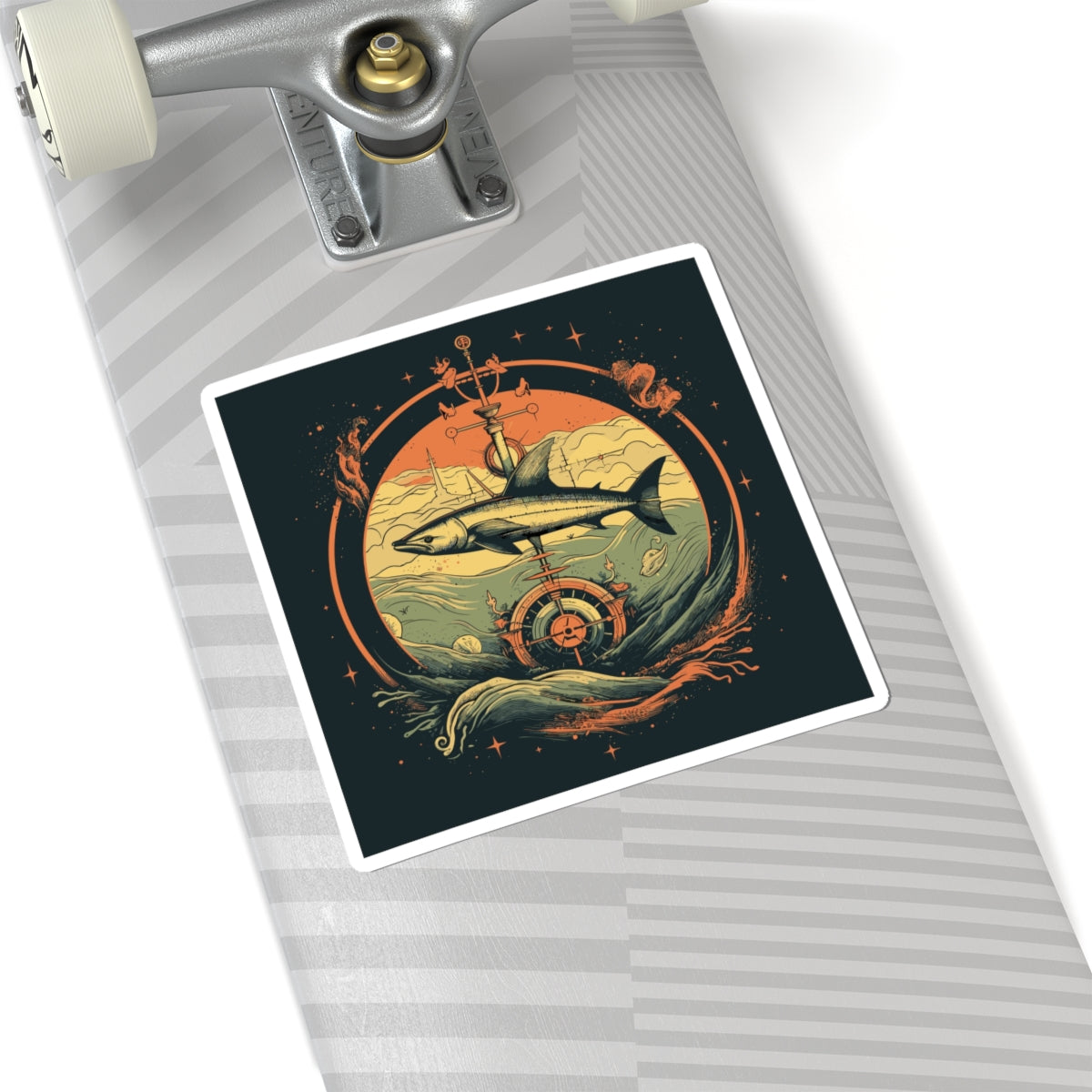Shark Compass Sticker